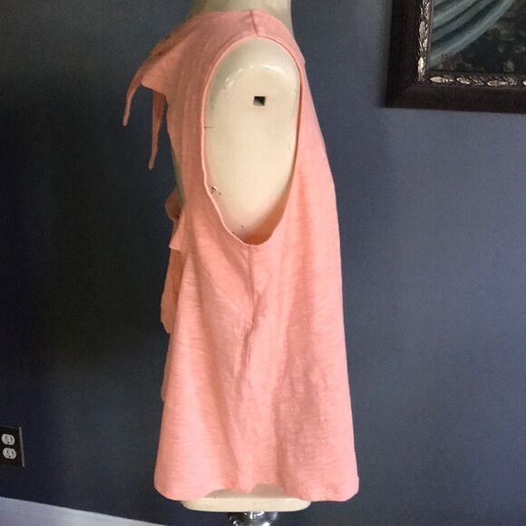 Ro & De peach open tie back sleeveless top NWT, XS - Picture 2 of 5